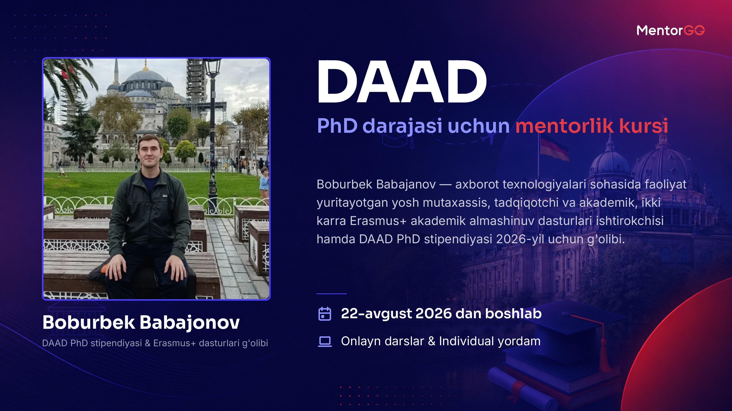 PhD darajasi uchun DAAD mentorlik kursi 2027
