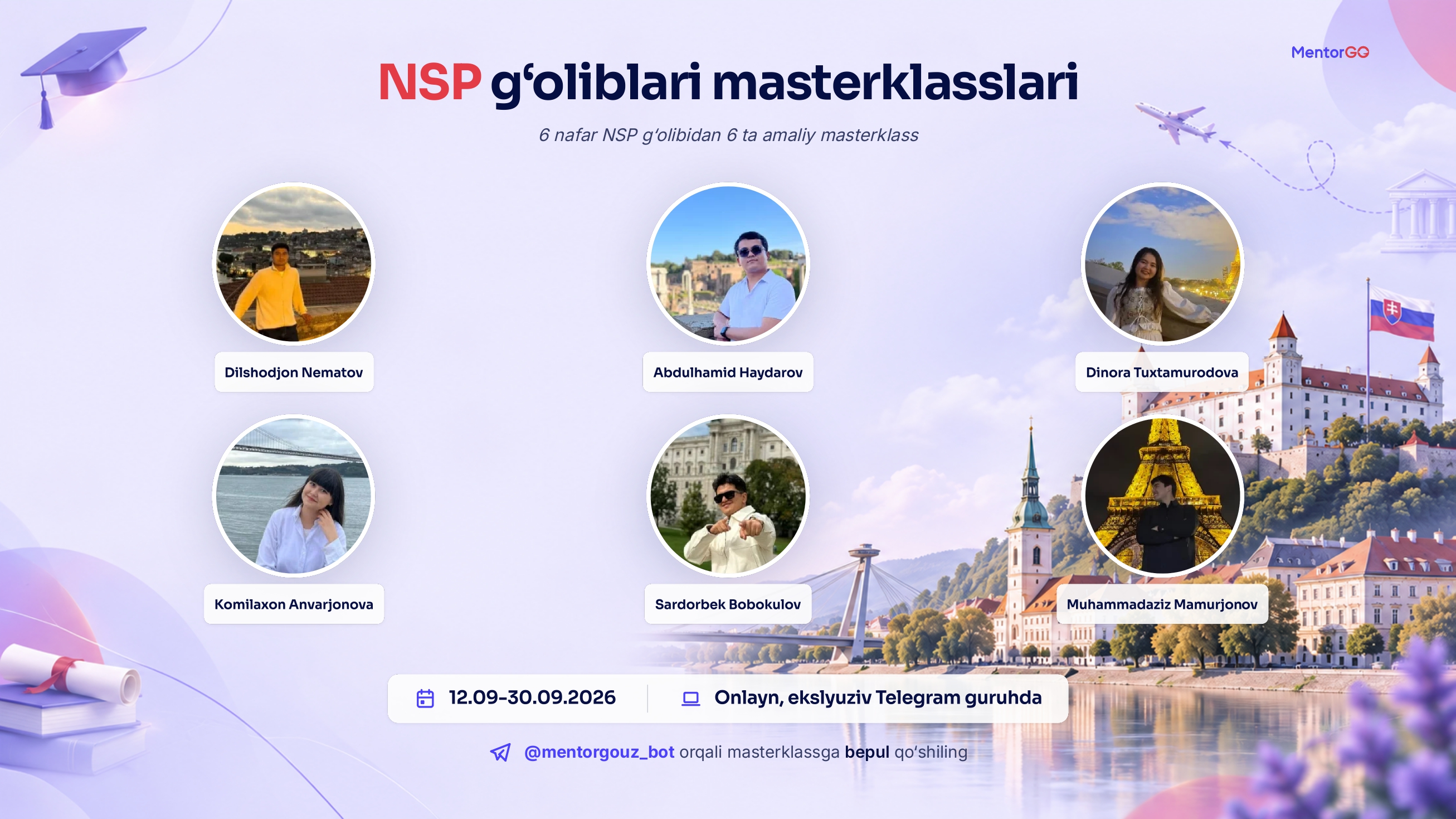 NSP g‘oliblari masterklasslari