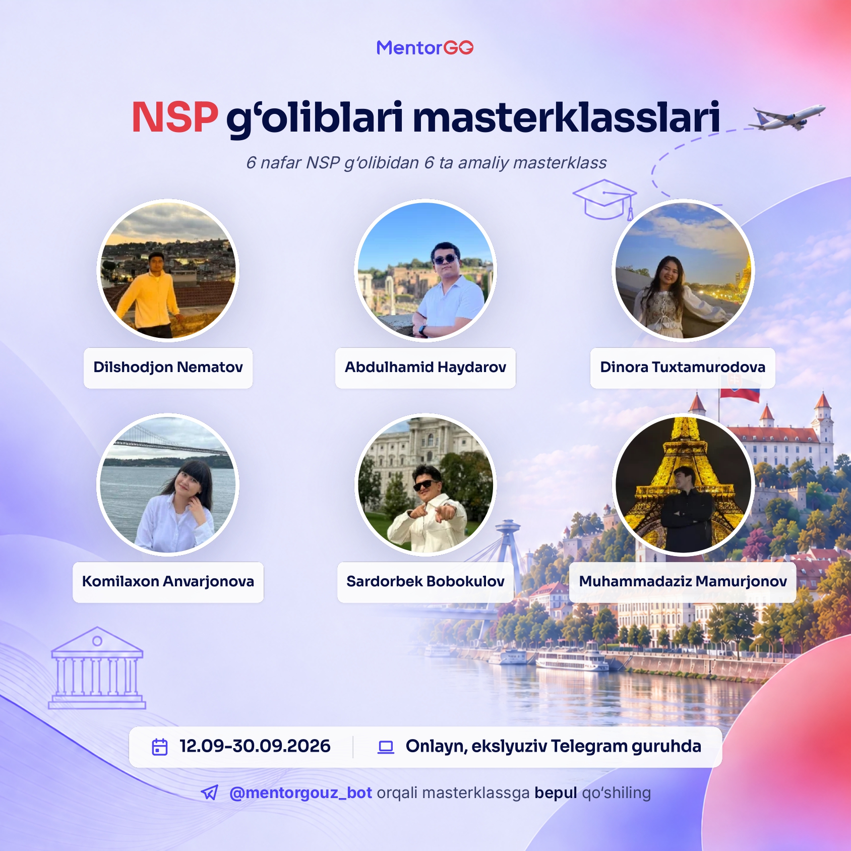 NSP g‘oliblari masterklasslari